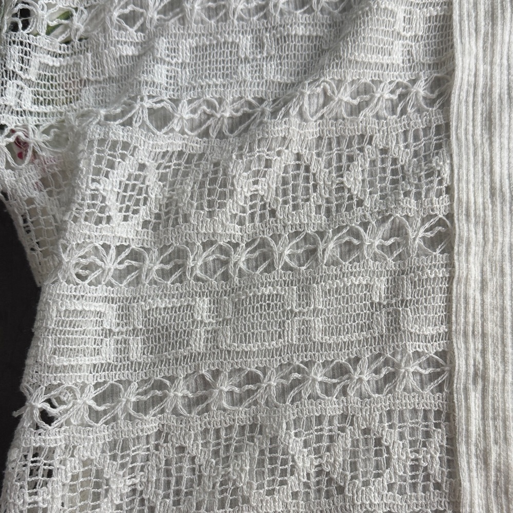 POL Cottagecore Oversized Floral Cream Ribbed Knit Top - Picture 4 of 6